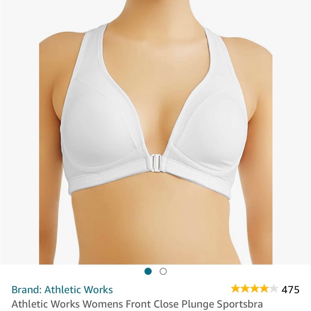 ISO Athletic Work’s Plunge Sports Bra 38C or 36C (Grey or White)
